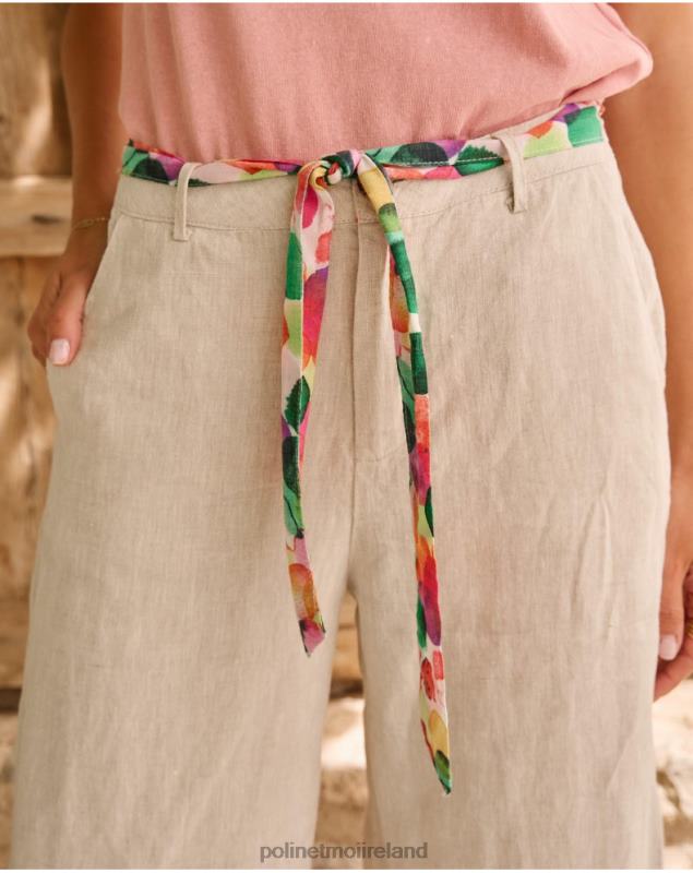 Polin et moi Ariday Linen Pants LRX4D327 Clothing Beige