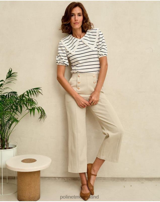 Polin et moi Buttons Net Pants LRX4D334 Clothing Beige