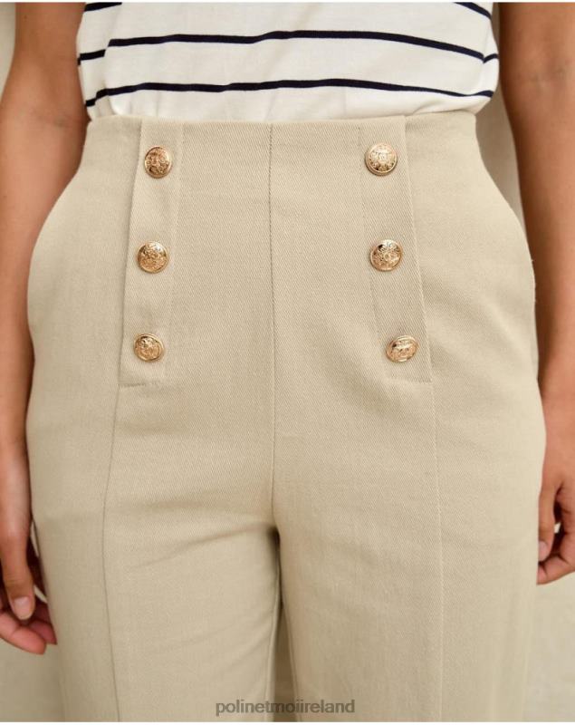 Polin et moi Buttons Net Pants LRX4D334 Clothing Beige