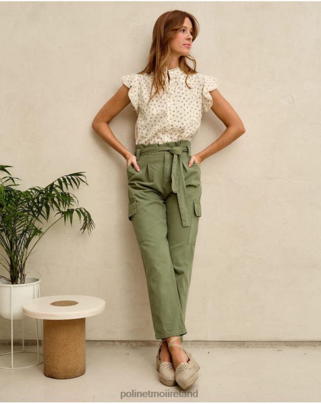 Polin et moi Cargo Scarlett Pants LRX4D330 Clothing Kaki