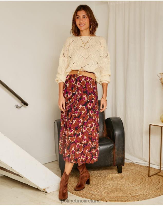 Polin et moi Floral skirt Suzy LRX4D323 Clothing Raspberry