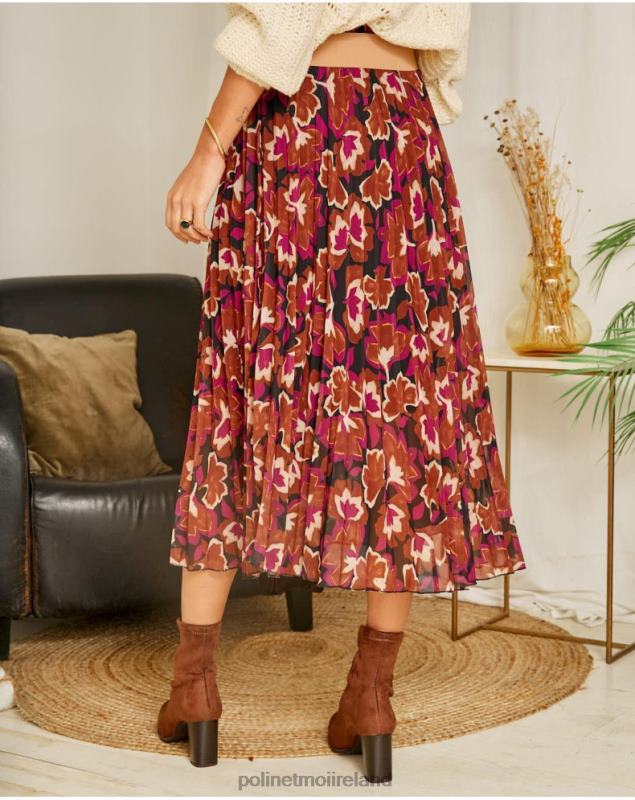 Polin et moi Floral skirt Suzy LRX4D323 Clothing Raspberry
