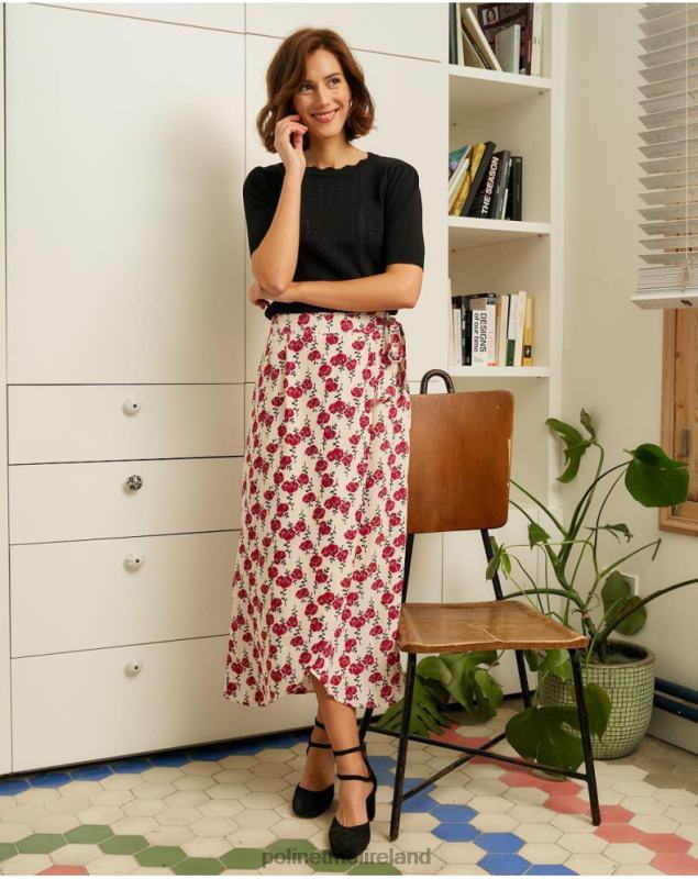 Polin et moi Skirt Flowers Patricia LRX4D311 Clothing cherry