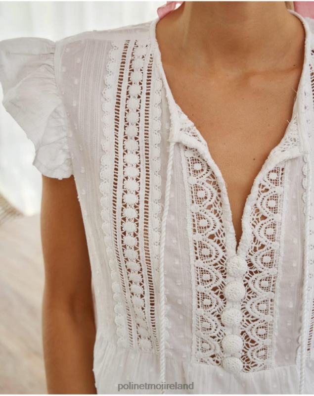 Polin et moi Embroidered Top Deborah LRX4D271 Clothing white