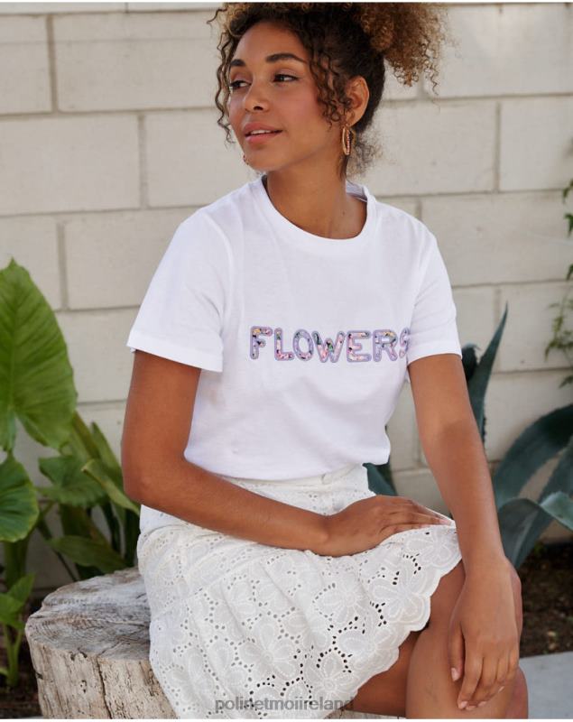 Polin et moi Flowers Bela T-shirt LRX4D250 Clothing white