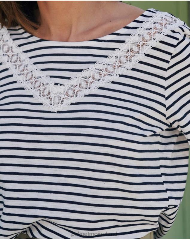 Polin et moi Paty Stripes T-Shirt LRX4D259 Clothing Marine