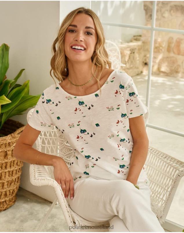 Polin et moi T-shirt Buttons LRX4D267 Clothing white