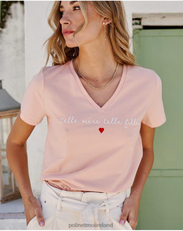 Polin et moi T-shirt Pico Eugenia LRX4D274 Clothing Rose