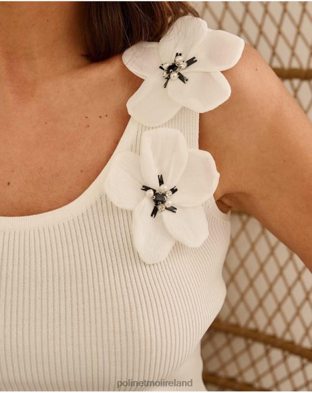 Polin et moi Top Azu Flower LRX4D286 Clothing white