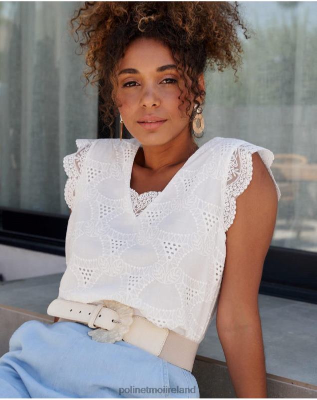 Polin et moi Top Batista Amparo LRX4D240 Clothing WHITE
