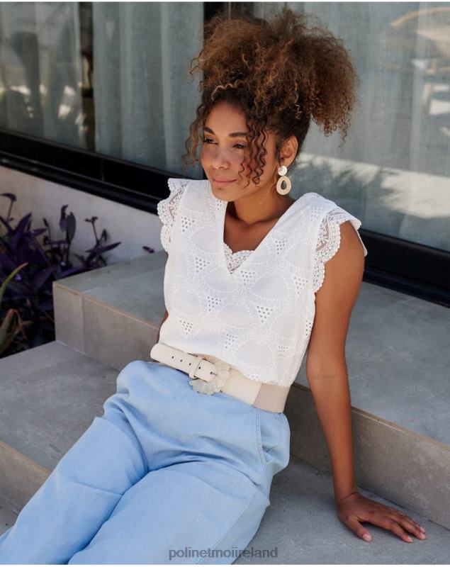 Polin et moi Top Batista Amparo LRX4D240 Clothing WHITE