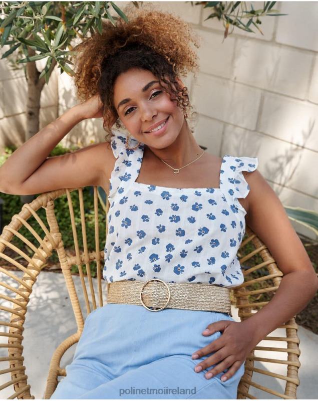 Polin et moi Top Flowers Selene LRX4D244 Clothing denim