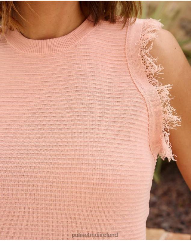 Polin et moi Top Fringes Josefa LRX4D272 Clothing Salmon