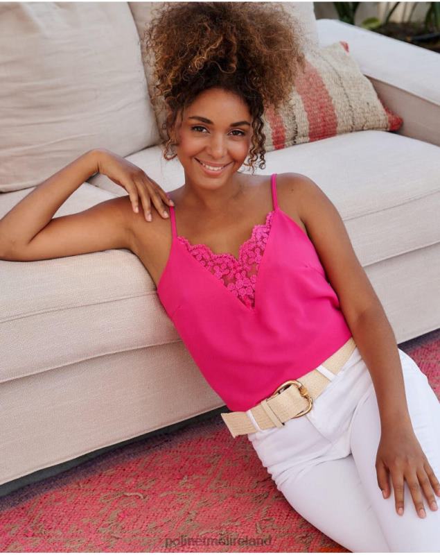 Polin et moi Top Lace Emy LRX4D268 Clothing Fuchsia