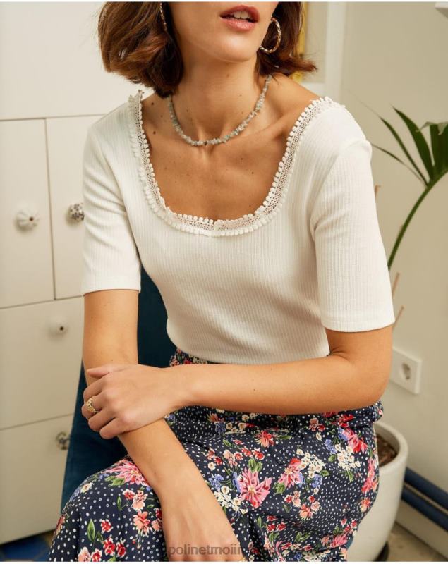 Polin et moi Top Lace Giorgia LRX4D288 Clothing white