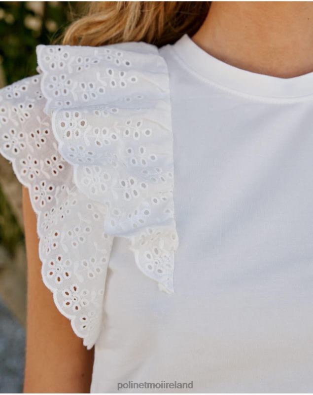 Polin et moi Top Ruffled Aymara LRX4D266 Clothing white