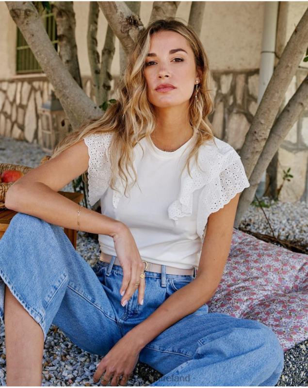 Polin et moi Top Ruffled Aymara LRX4D266 Clothing white