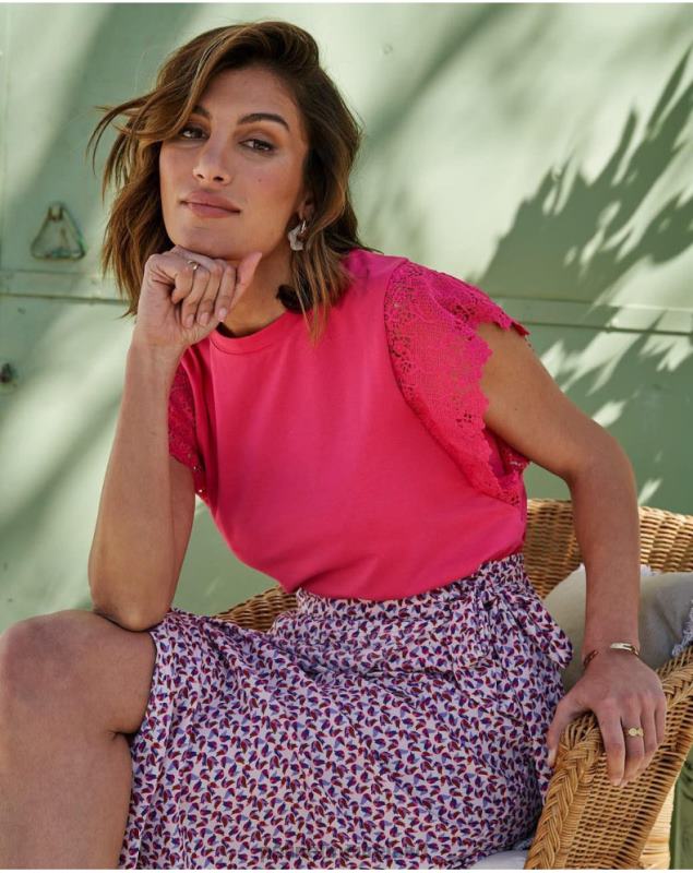 Polin et moi Top Ruffled Sissi LRX4D275 Clothing Fuchsia