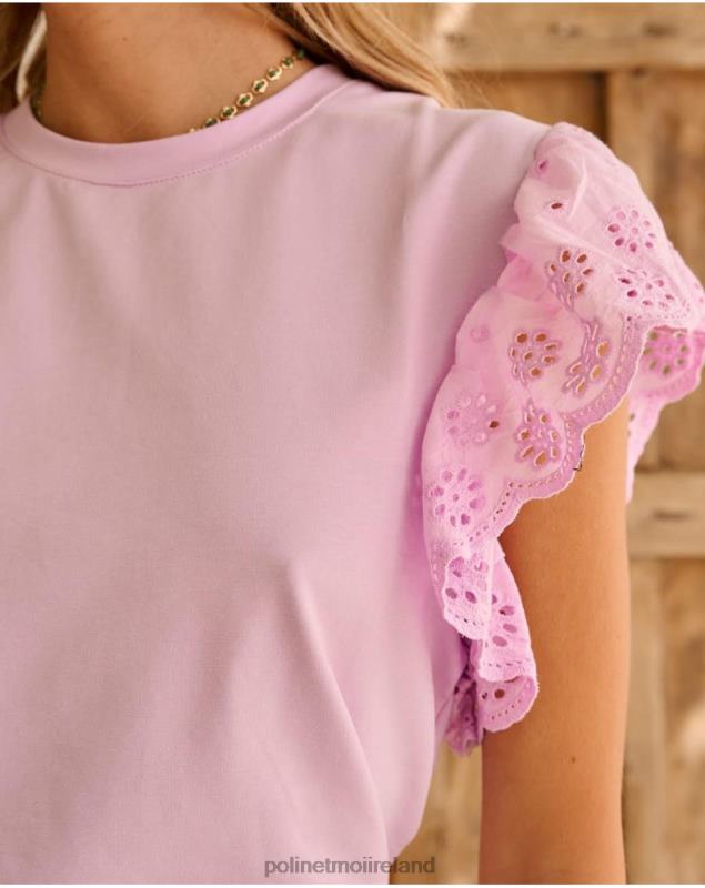 Polin et moi Top ruffle Justina LRX4D252 Clothing Lilac