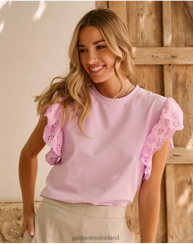 Polin et moi Top ruffle Justina LRX4D252 Clothing Lilac