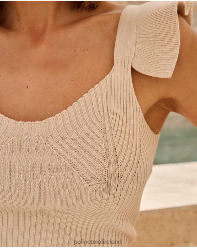 Polin et moi Top ruffle Macu LRX4D251 Clothing Beige