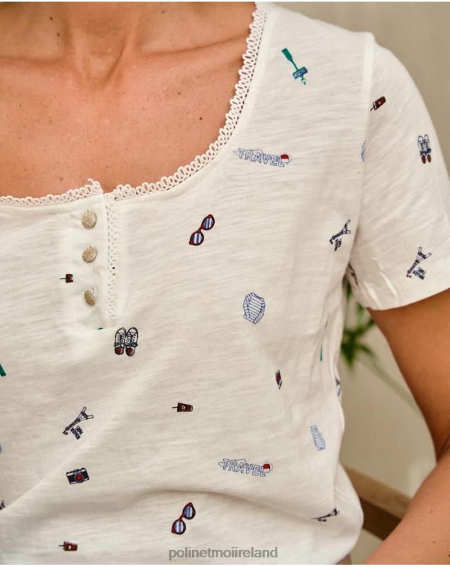 Polin et moi Yarina Travel T-shirt LRX4D262 Clothing white