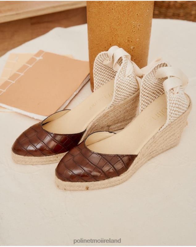 Polin et moi Espadrille Leather Rania LRX4D474 Footwear Brown