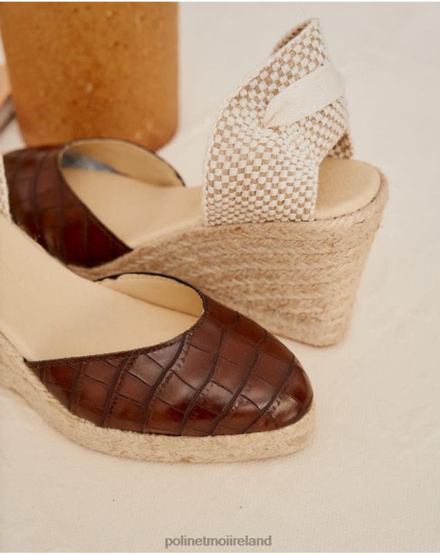 Polin et moi Espadrille Leather Rania LRX4D474 Footwear Brown