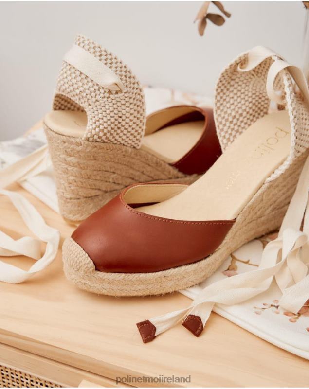 Polin et moi Espadrille Leather Yana LRX4D456 Footwear Brown