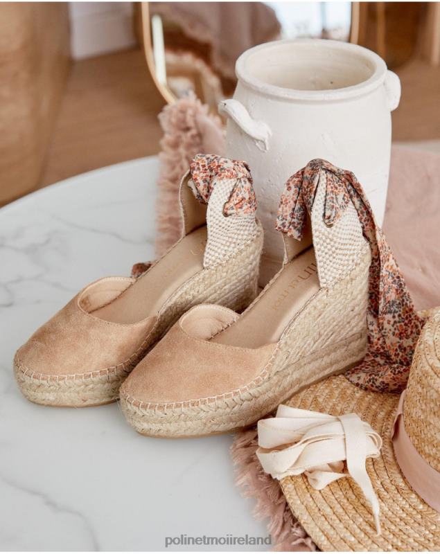 Polin et moi Liberty Ribbon Espadrille Fina LRX4D510 Footwear CAMEL
