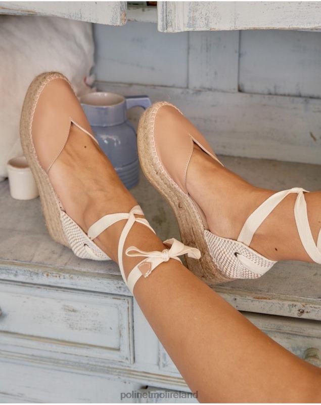 Polin et moi Pauline Leather Espadrille LRX4D418 Footwear Nude