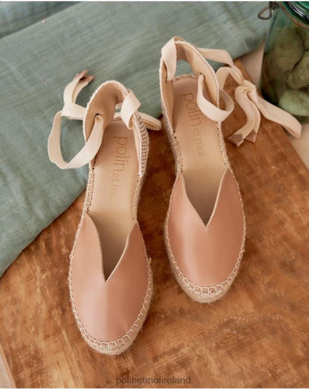 Polin et moi Pauline Leather Espadrille LRX4D418 Footwear Nude
