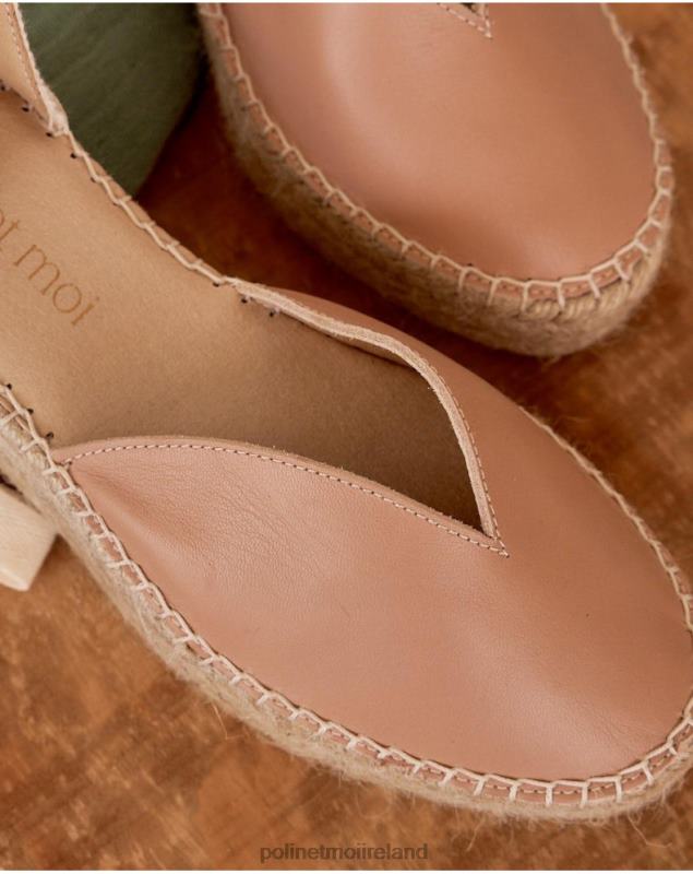 Polin et moi Pauline Leather Espadrille LRX4D418 Footwear Nude