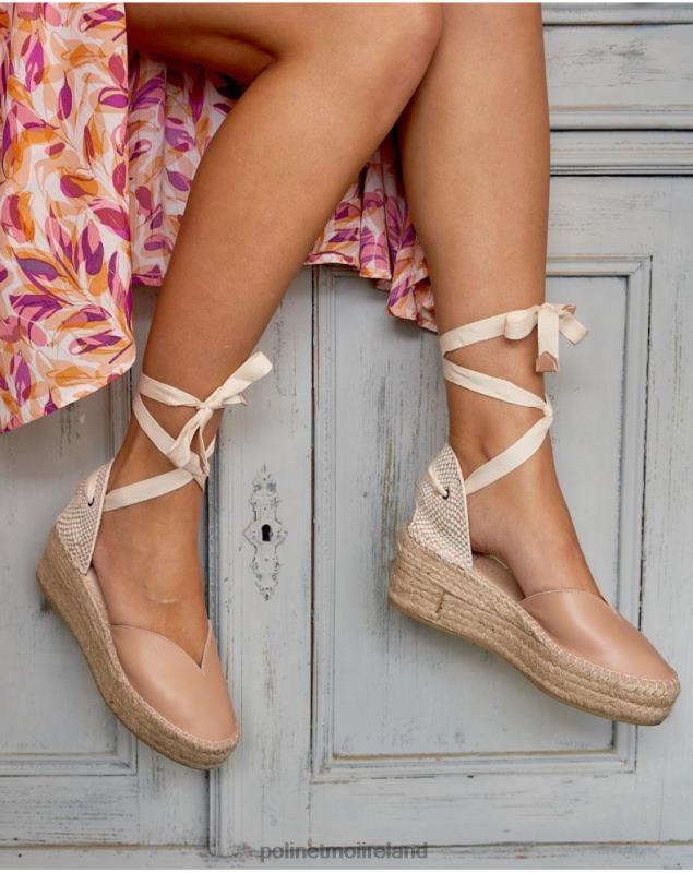 Polin et moi Pauline Leather Espadrille LRX4D418 Footwear Nude