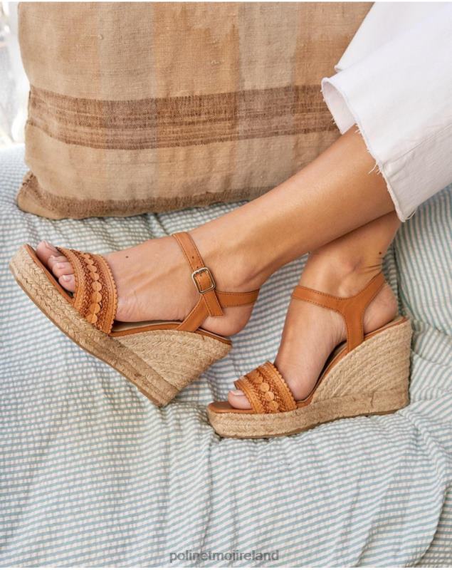 Polin et moi Sandal Leather Elizabeth LRX4D452 Footwear camel